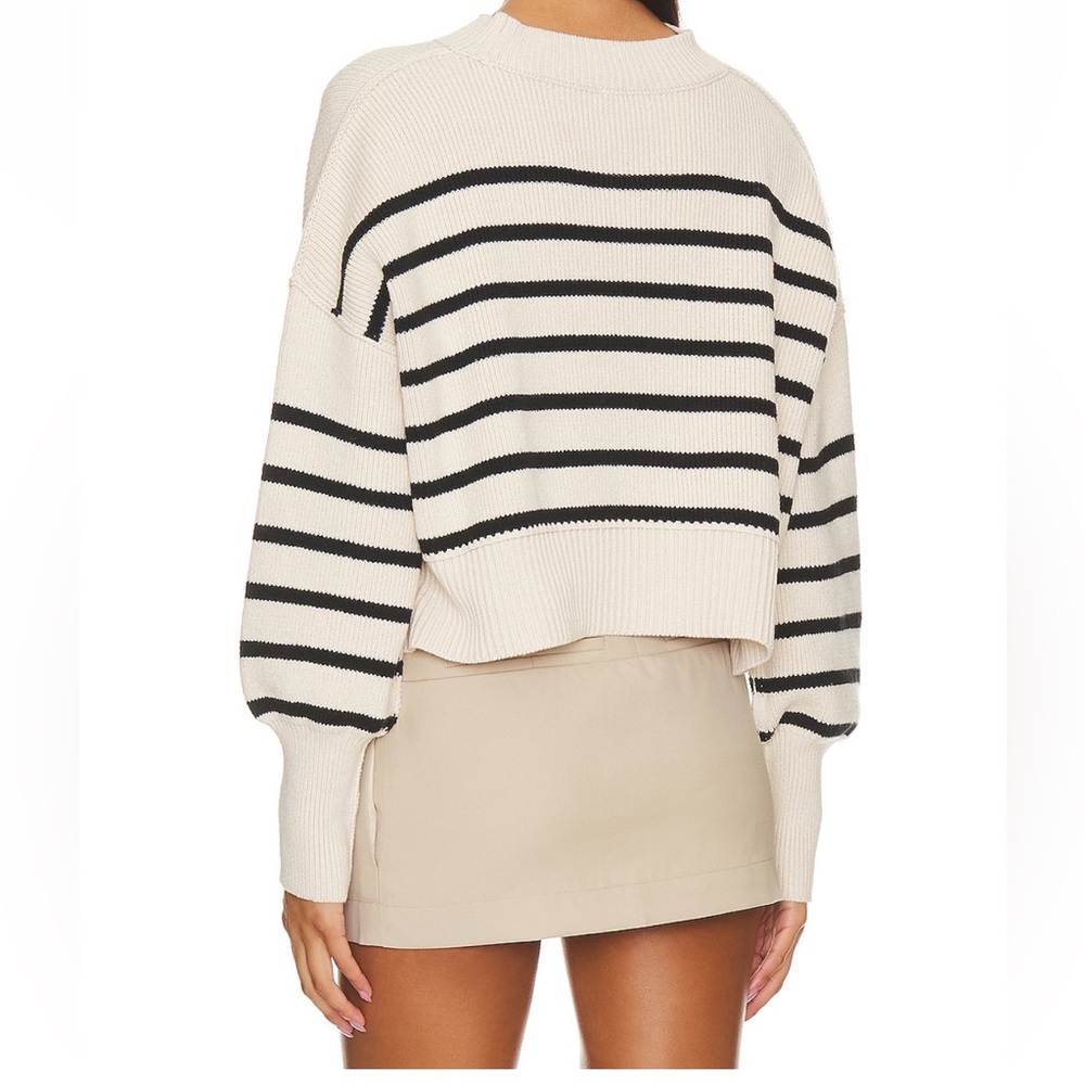 Free People Easy Street Stripe Rib Crop Sweater - Picture 2 of 8